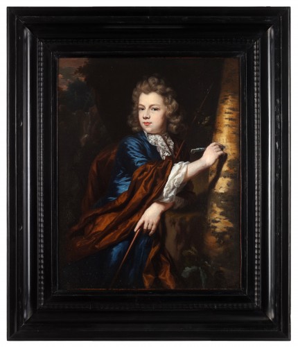 A portrait of a young boy and Johanna van den Brande - Nicholas Maes  - Paintings & Drawings Style 