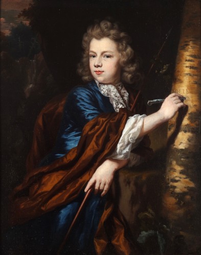 Paintings & Drawings  - A portrait of a young boy and Johanna van den Brande - Nicholas Maes 