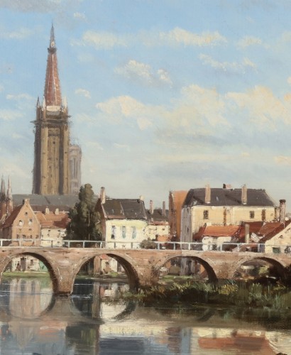 View of Bruges - Charles Kuwasseg (Draveil 1828-1904) - 