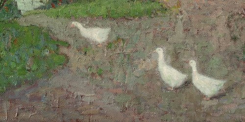 Geese going into the Leie - Gustaaf de Smet (Gent 1877 -1943) - 