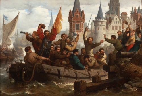 Return of the warriors - Hendrik Schaefels (1827 - 1904)
