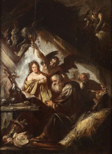 Tentation de saint Antoine - École hollandaise, XVIIe siècle