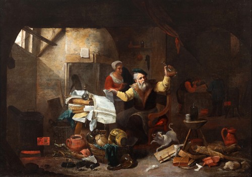 The doctor's workshop - Mattheus van Helmont (1623 - after 1679)