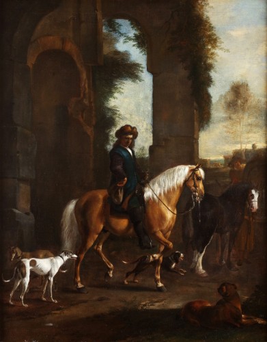 Le repos avant le départ - Hendrik Verschuring (1627-1690)
