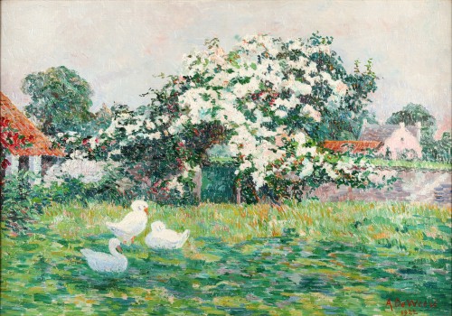 L&#039;heure d&#039;été - Anna de Weert (1867 - 1950)  - Paintings & Drawings Style 