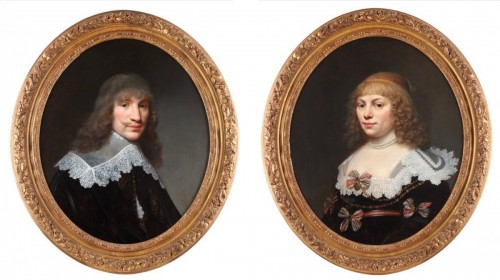 Two portraits, one of a man and one of a lady - Jan van Ravensteyn 