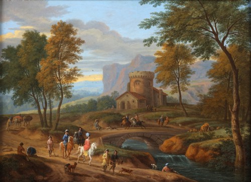 The hunting party - Adriaen Frans Boudewijns (1644-1719)