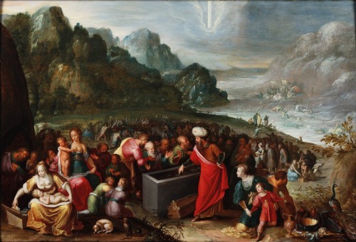 Tableaux et dessins Tableaux XVIIe siècle - Les Israélites honorant les ossements de Joseph - attribué à Vincent Malo