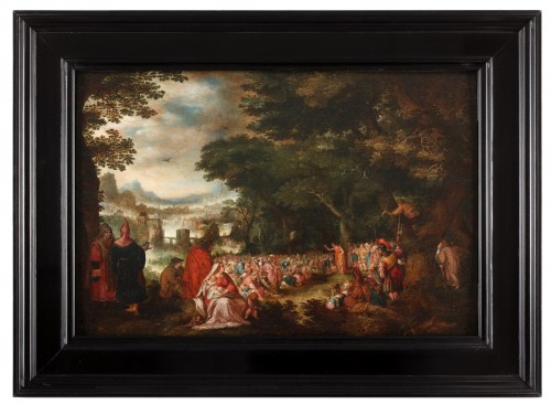Paintings & Drawings  - John the Baptist preaching to the crowd - David Vinckboons (1576 - 1632)