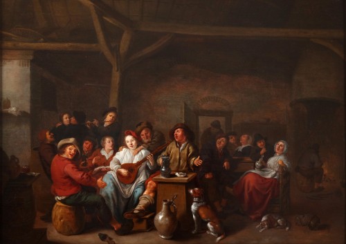 Intérieur avec des paysans en gaieté - Jan Miense Molenaer (1610-1668)