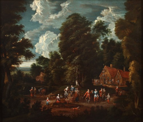 La fête du village - Pieter van Bredael (1629-1719) - Tableaux et dessins Style 