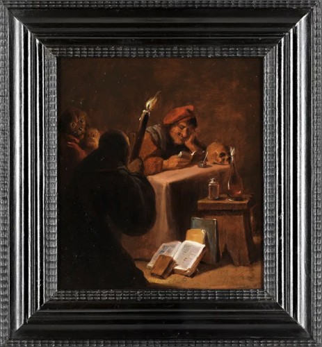 The tempation of Saint Anthony - Flemish school of the 18th century