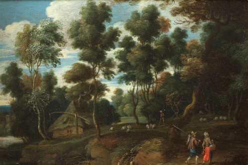 Paintings & Drawings  - Lucas van Uden (Antwerp 1595-1672). Two animated landscapes