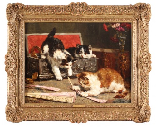 The Mischievous three - Charles van den Eycken (1859-1923) - Paintings & Drawings Style 