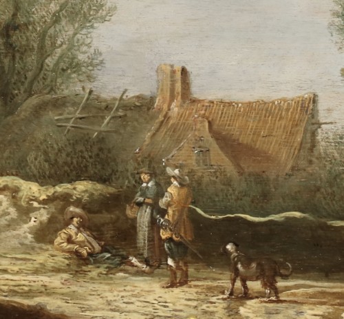 People Conversing at the entrance of a village - Pieter de Neyn (1597-1639) - 