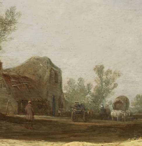17th century - People Conversing at the entrance of a village - Pieter de Neyn (1597-1639)