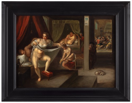 La maison de la vertu facile - Ecole flamande, 17e siècle