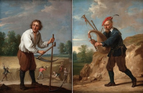 Un joueur de cornemuse et une tondeuse - Thomas Apshoven