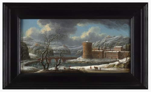 A winter town and a summer port - Orazio Grevenbroeck (1676 - 1739)  - Paintings & Drawings Style 