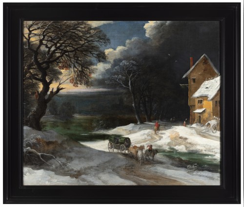 The chariot entering the village - Frans de Momper (1603 - 1660)