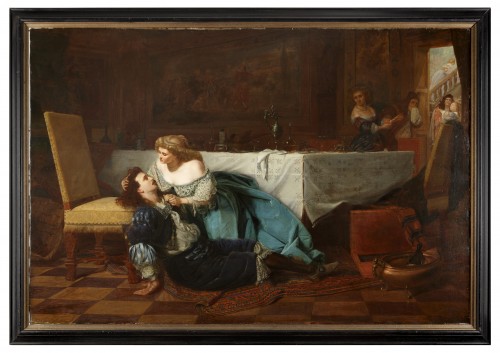 The death of the young man - Alfred Thompson (1837 - 1908) - Paintings & Drawings Style 