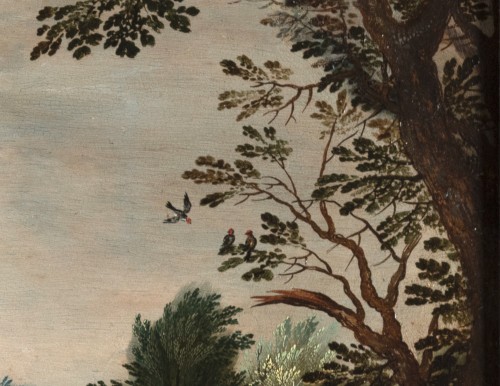 17th century - A forest landscape with Judah &amp; Tamar - Abraham Govaerts (1589 - 1626)