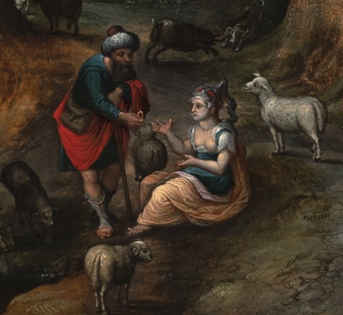  - A forest landscape with Judah &amp; Tamar - Abraham Govaerts (1589 - 1626)