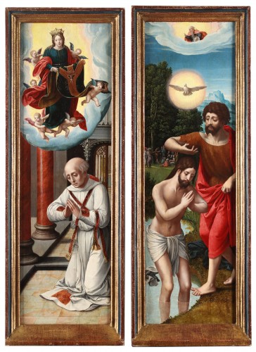 Saint Ildefonse et le baptême - Maître des demi-figures féminines