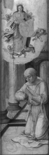 Saint Ildefonse et le baptême - Maître des demi-figures féminines - Jan Muller
