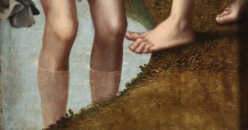Antiquités - Saint Ildefonse et le baptême - Maître des demi-figures féminines