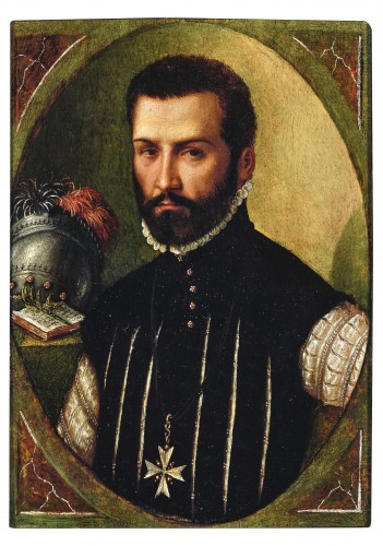 Giulio Campi (C. 1507 - 1573)) - Portrait d'un homme, peut-être Brocardo Pesico - Tableaux et dessins Style 