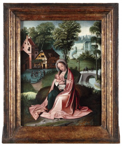 Le repos pendant la fuite en Égypte - École de Bruges (vers 1540)