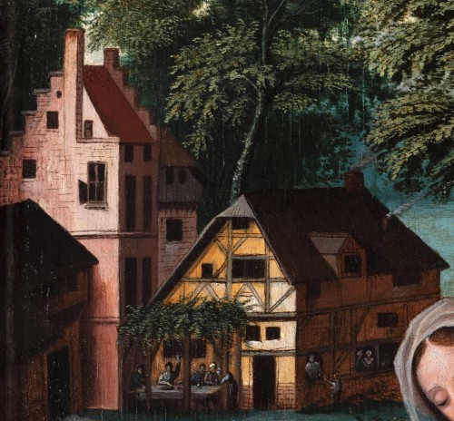 The rest on the flight to Egypt - Bruges School (c. 1540) - 