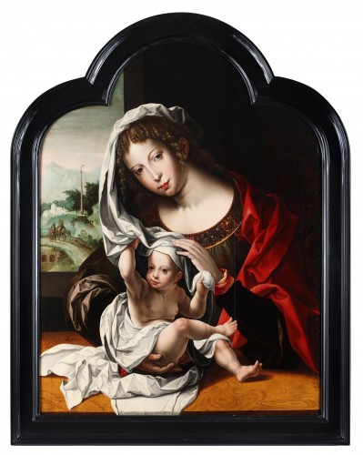 La Vierge à l'Enfant - Pauwel Coecke van Aelst (1530 - 1568) - Tableaux et dessins Style 