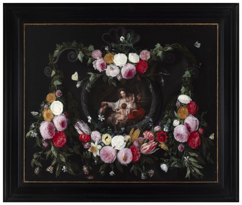 Jan van Kessel I and Jan van Balen - A garland of flowers
