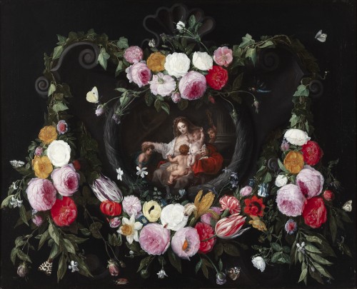 Paintings & Drawings  - Jan van Kessel I and Jan van Balen - A garland of flowers