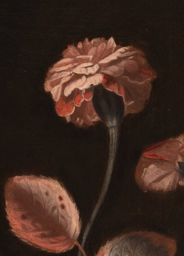 Antiquités - Une nature morte avec des fleurs et une montre de poche - Simon Pietersz. Verelst