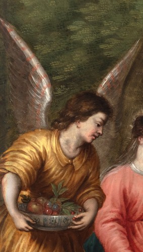XVIIe siècle - La Sainte Famille et Jean-Baptiste - Jan van Balen (1611-1654)