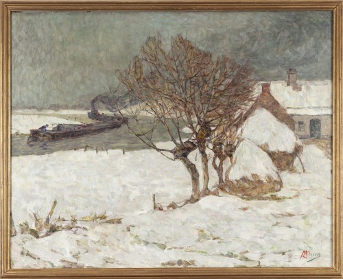 Modest Huys (1874 - 1932) - « La Lys en hiver, 1925 »