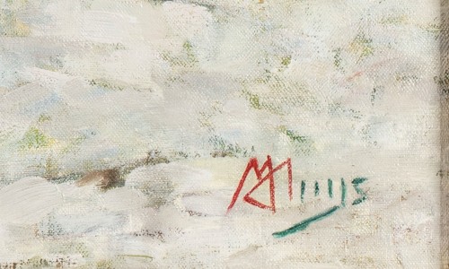 XXe siècle - Modest Huys (1874 - 1932) - « La Lys en hiver, 1925 »