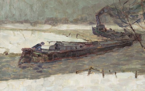 Modest Huys (1874 - 1932) - « La Lys en hiver, 1925 » - 