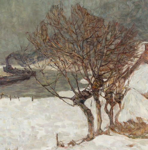  - Modest Huys (1874 - 1932) - « La Lys en hiver, 1925 »