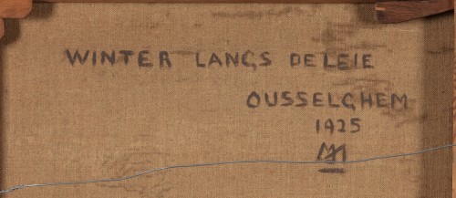 Antiquités - Modest Huys (1874 - 1932) - « La Lys en hiver, 1925 »