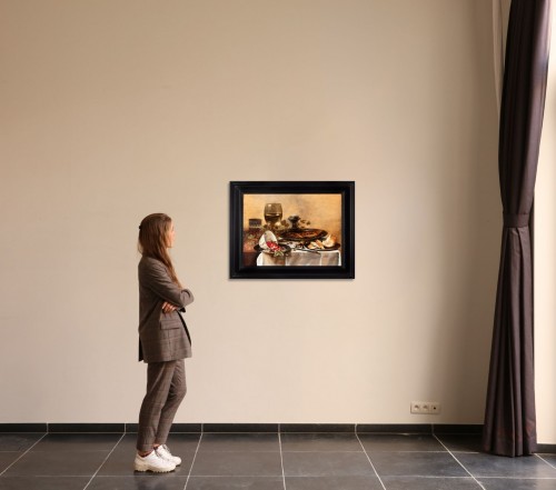 Pieter Claesz (vers 1596-1661) - Nature morte au roemer et au hareng fumé - Tableaux et dessins Style 