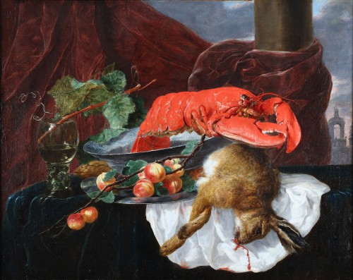 Jan Fijt, nature morte au homard (Anvers 1611-1661 Anvers) - 