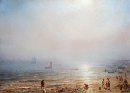 Pêcheurs sur la plage - Théodore Gudin (1802-1880)