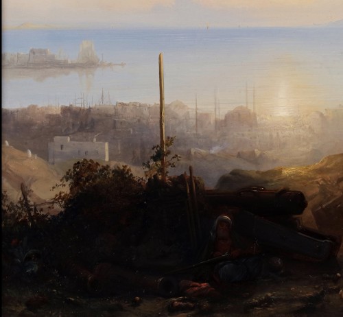 XIXe siècle - Vue animée de Constantinople - Jacob Jacobs (1812-1879)