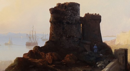 Une vue animée de Constantinople - Jacob Jacobs (1812-1879) - 