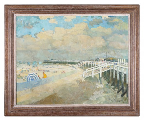 Vue d'Ostende - Alfons De Cuyper (1887-1950) - Tableaux et dessins Style 
