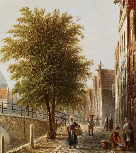 Deux vues de la ville d'Amsterdam - Johannes Franciscus Spohler (1853-1923) - 